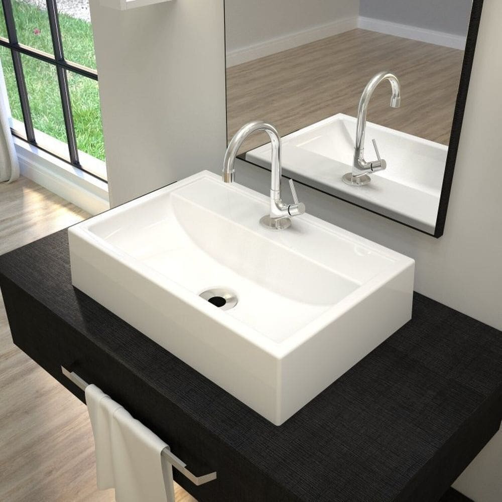 Kit 3 Cubas Q45 com Válvula Metal 1 Pol. Compace Branco