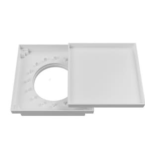 Kit 10 Ralo Oculto Quadrado 10x10cm Astra Branco