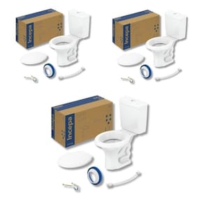 Kit 3 de Bacia com Caixa Acoplada 3/6l Zip Branco