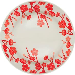 Kit 2 Pratos Rasos Donna Jardim Oriental Oxford Cerâmica 24cm