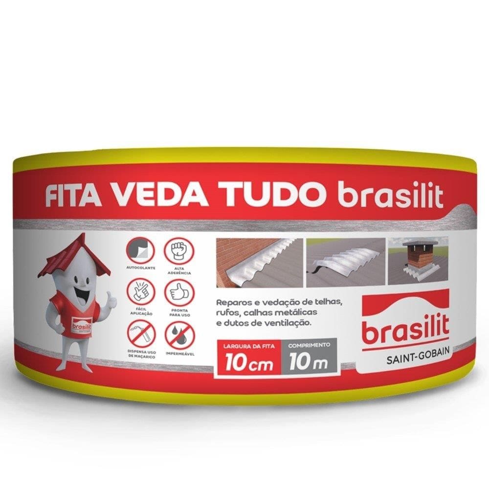 Vedatudo Fita Aluminizada Brasilit 10Cmx10m