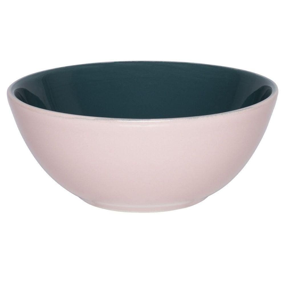 Kit 2 Tigelas Bowl Bicolor Verde E Rosa Oxford Cerâmica 600ml