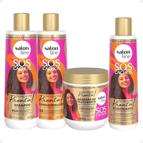 Salon Line Sos Cachos De Repente Pronta!: Shampoo, Condicionador, Máscara e Acidificante