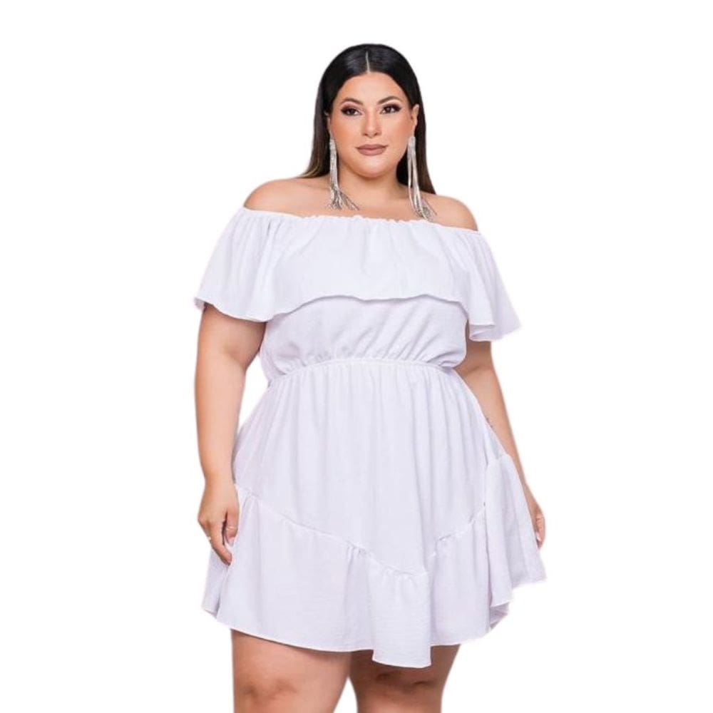 Vestido Plus Size Feminino Ciganinha Babado 0577