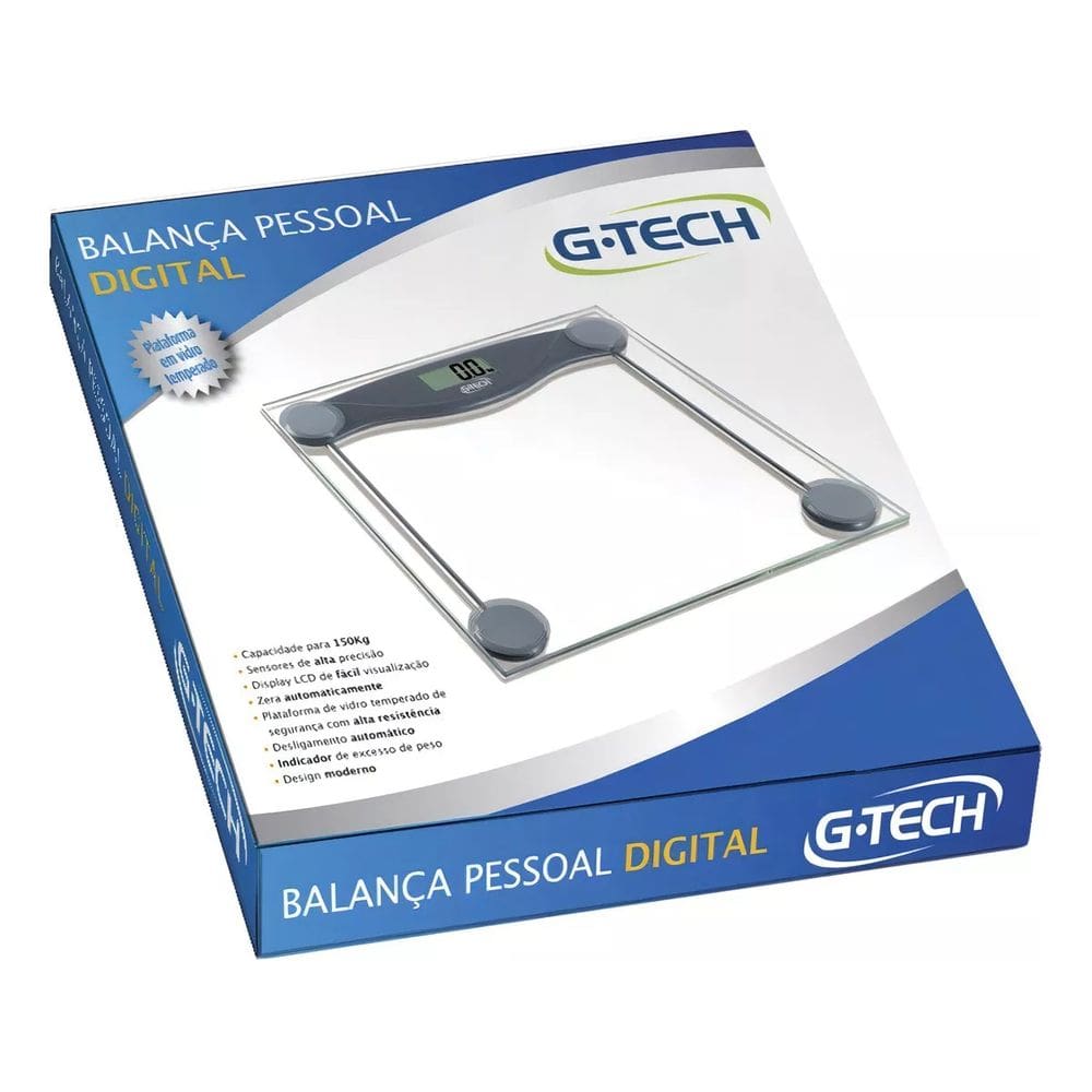 Balança Corporal Digital 150 Kg G-tech Glass 10