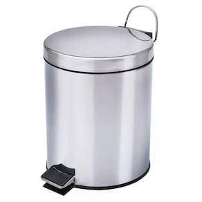 Lixeira Com Pedal E Balde Removível Em Aço Inox 12 Litros - Mundiart Bb3053 12
