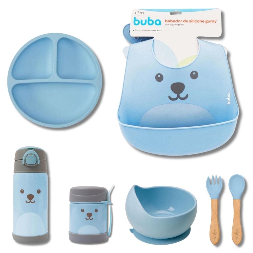 Kit Alimentação Gumy 6 Peças Azul - Buba