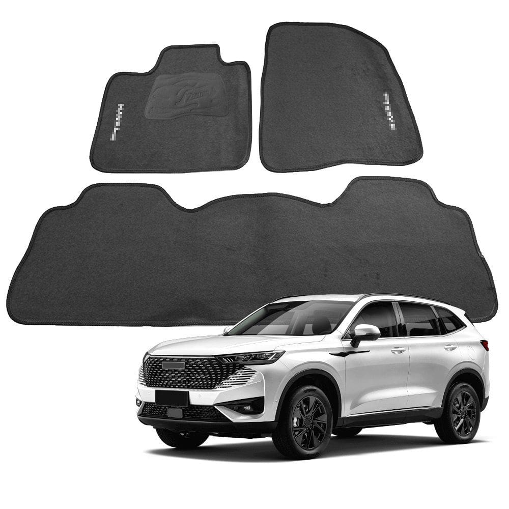 Tapete Haval H6 2023 a 2025 Tapete Automotivo de Carpete Grafite 3 Peças