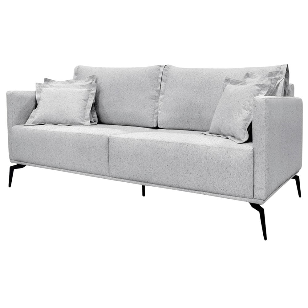 Sofa Liv 3 Lugares 200cm Pes Aço Linho 233 Grigio Ezz
