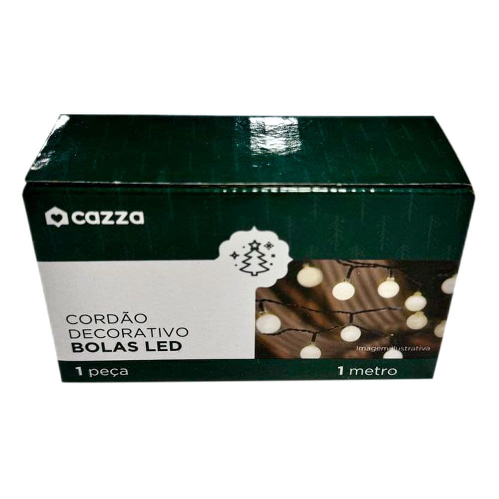 Cordão Decorativo LED Cazza Branco 1m