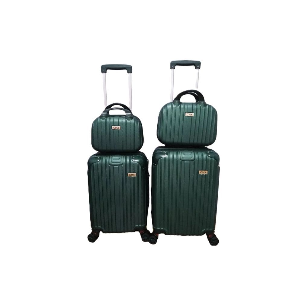 Jogo Conjunto com 2 Malas De Viagem De Bordo 1P+ 1PP+ 2 Frasqueiras