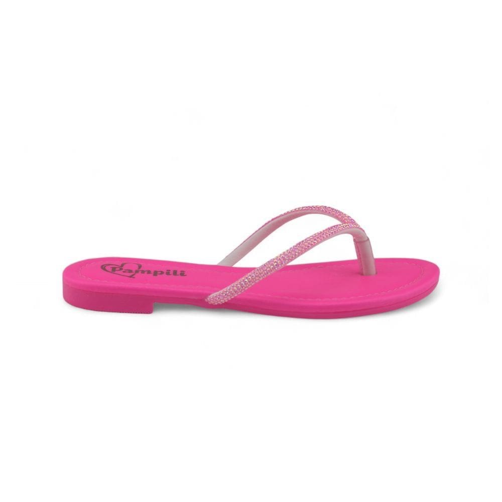Chinelo Rasteirinha Infantil Menina Pampili 725.018 Iris Strass