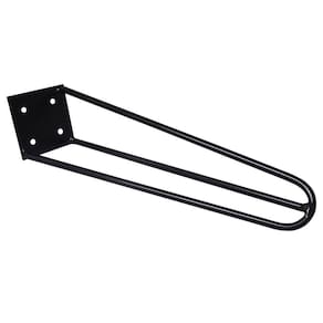 Kit 6 Pés De Metal 30 Cm Mesa De Canto Rack E Puffs Preto