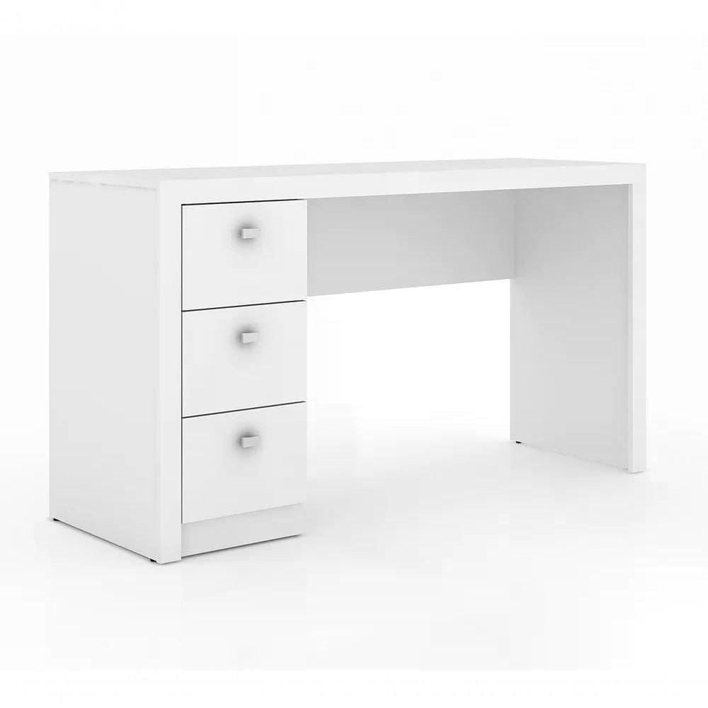 Escrivaninha 03 Gavetas Reversível Me4102 Branco Branco