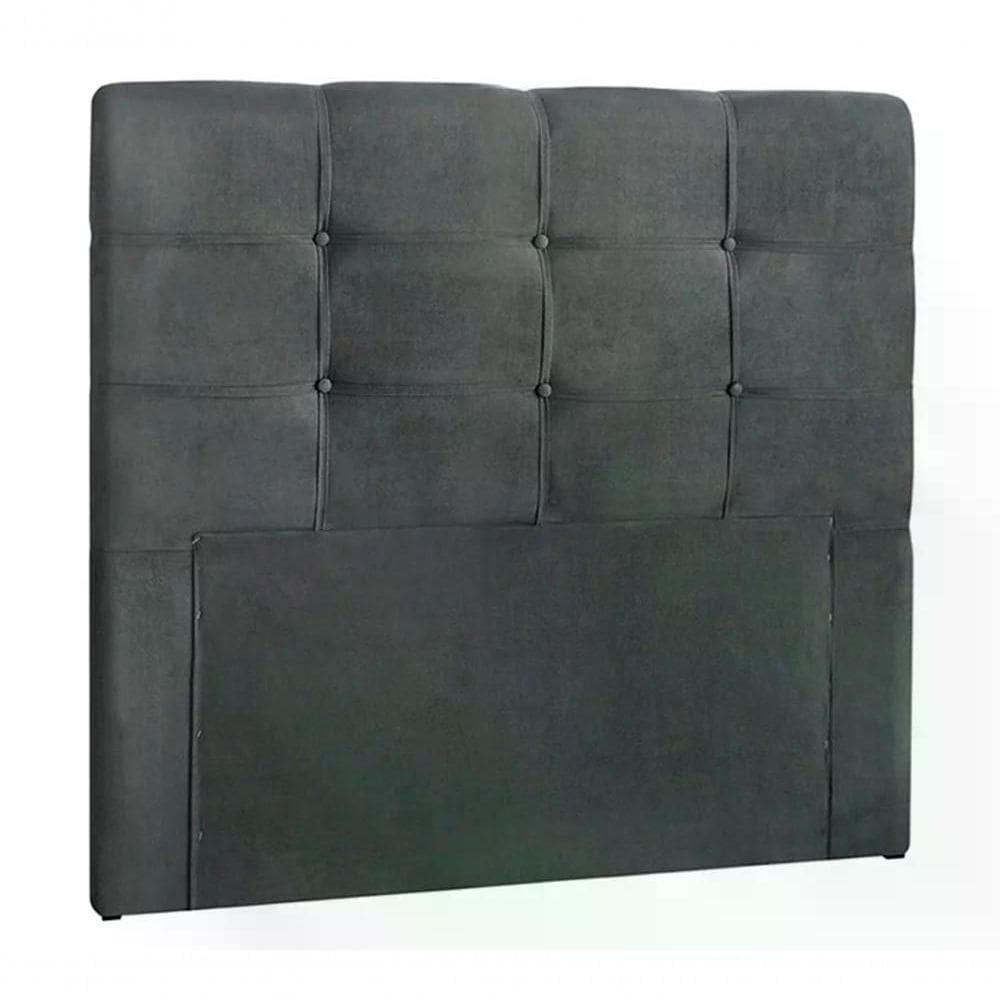 Cabeceira Solteiro 90cm Daiana Suede Cinza Id Suede Cinza