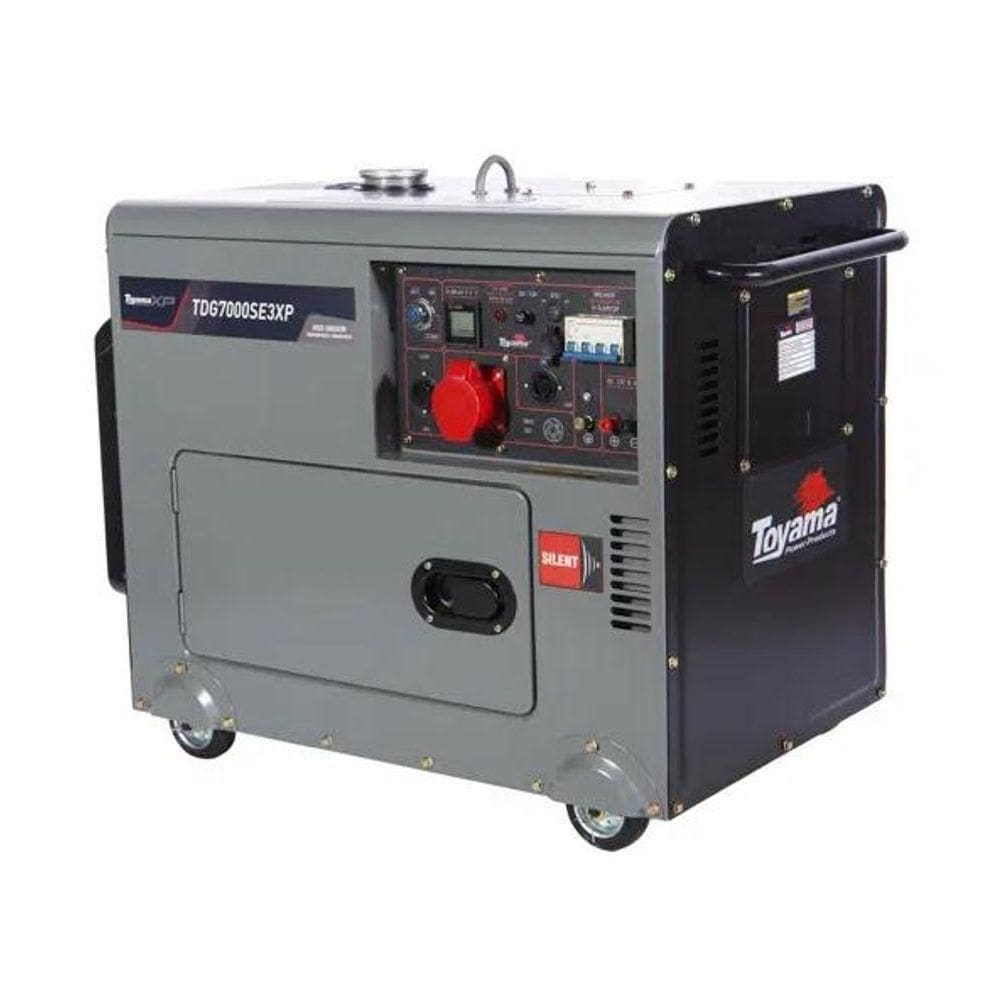 Gerador Diesel Toyama 6,5kva Trifásico 380v Cabinado Ats Ready Partida Elétrica Tdg7000se3xp