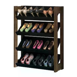 Sapateira Organizadora Para 12 Pares De Calçados Preto Nogal