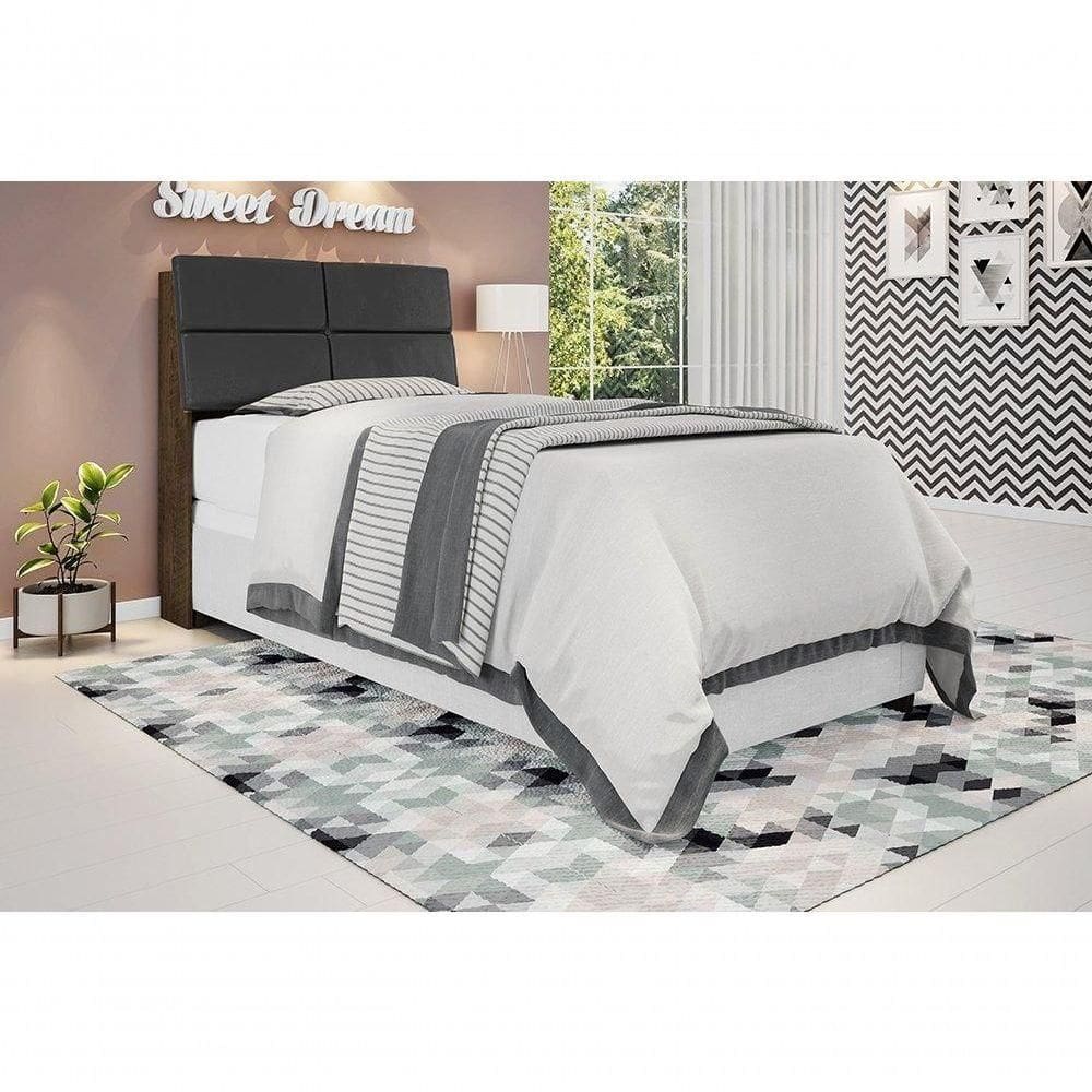 Cabeceira Box Solteiro 0,88 Isis Malbec Painel Class 013 - Framar Móveis