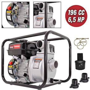 Motobomba à Gasolina 196cc 4t 6hp P/ Escoamento De Cisternas