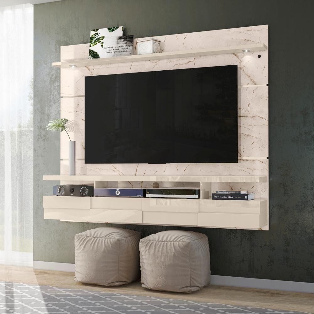 Home Suspenso Para Tvs Até 60 Polegadas Dubai Calacata Off-white