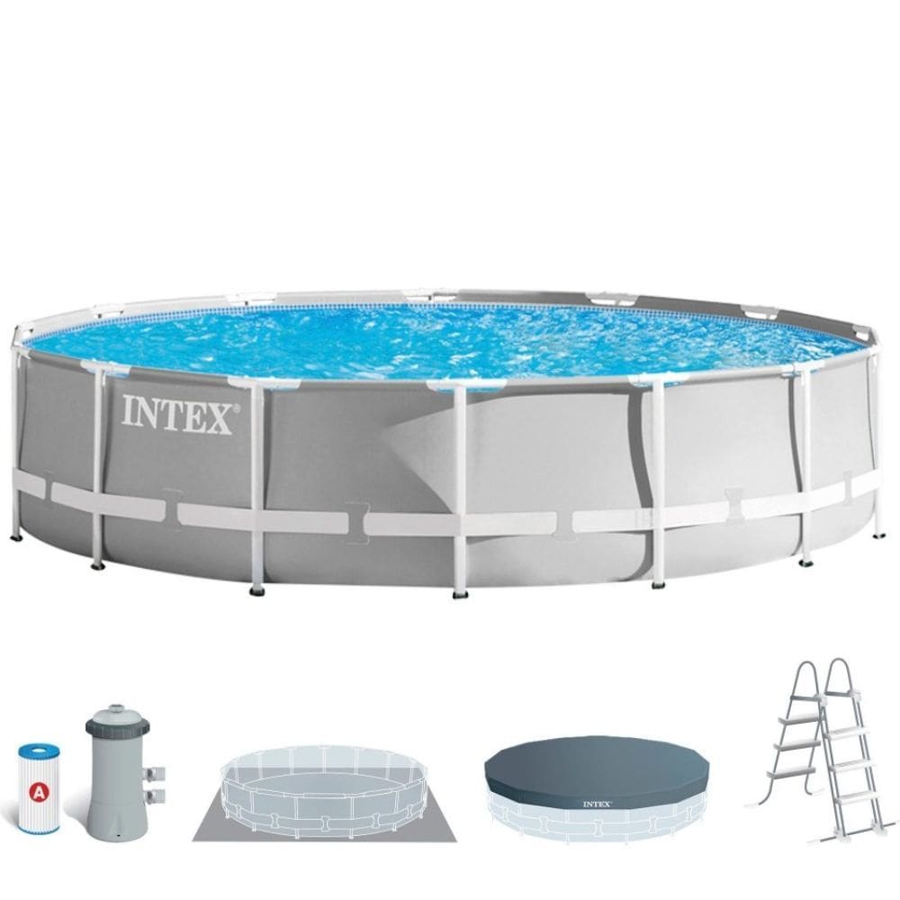 Piscina 16.805L De Metal C/ Bomba Escada e Lona Prism Intex