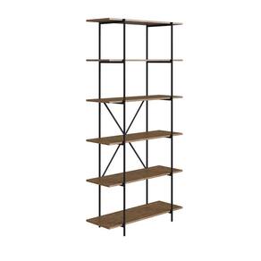 Estante Tube com 6 Prateleiras Vermont e Preto Fosco