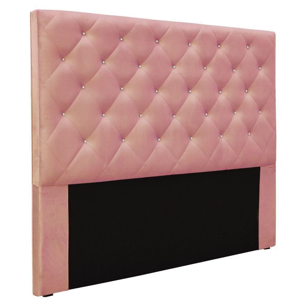Cabeceira Queen 1,60m Tânia Veludo - Pallazio Cor Rosa