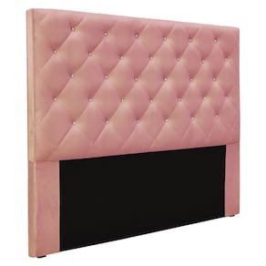 Cabeceira Queen 1,60m Tânia Veludo - Pallazio Cor Rosa
