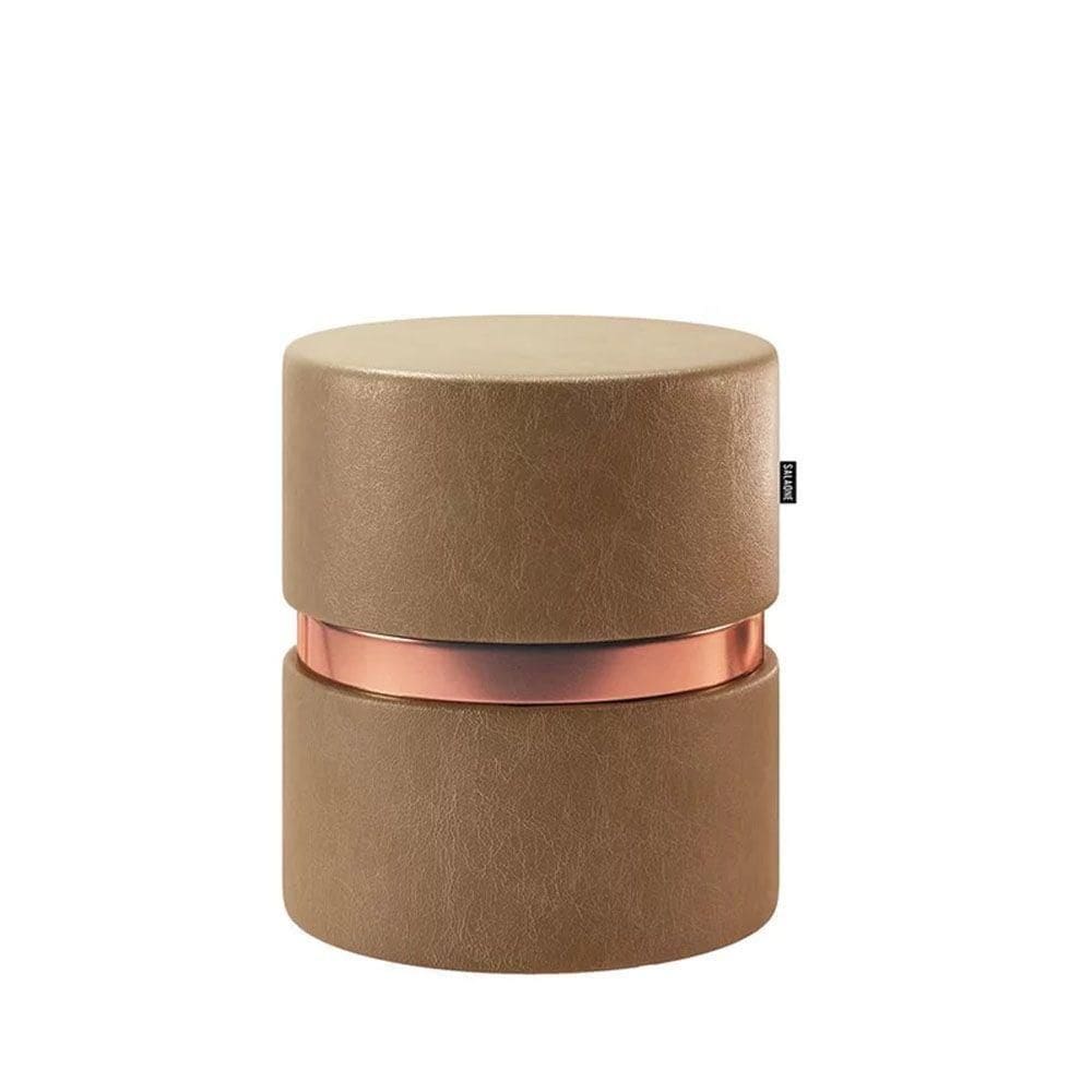 Puff Decorativo Redondo Porto Luxo -one Courissimo Amarula