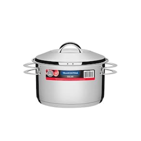 Panela Em Aço Inox Fundo Triplo Linha Solar 6,1 Litros Pit 2 - Tramontina