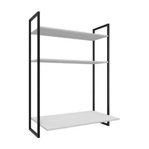 Escrivaninha Suspensa Estilo Industrial Tokyo - Fit Mobel Cor Branco