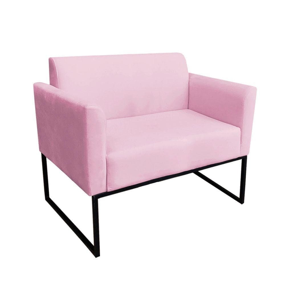 Namoradeira Marisa Suede Rosa Bebê Preto