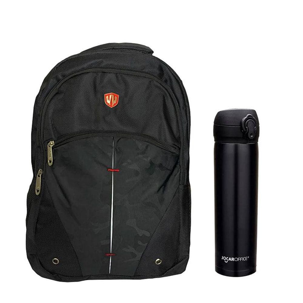 Kit Mochila Escolar Infantil SBFQ7808 e Garrafa de Água 97826 400ml Preta - Fuseco