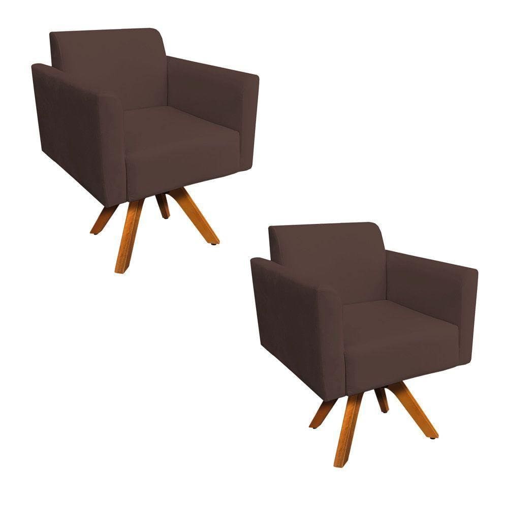 Kit 02 Poltronas Marisa Marrom