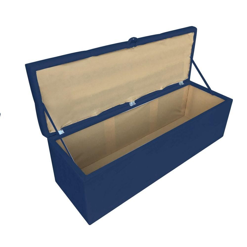 Kit Calçadeira e Painel Clean 100 Cm Suede Azul Marinho