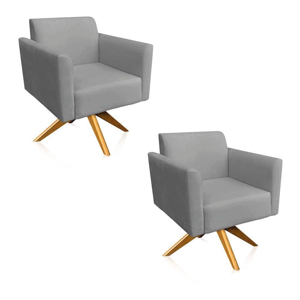 Kit 02 Poltronas Marisa Grafite