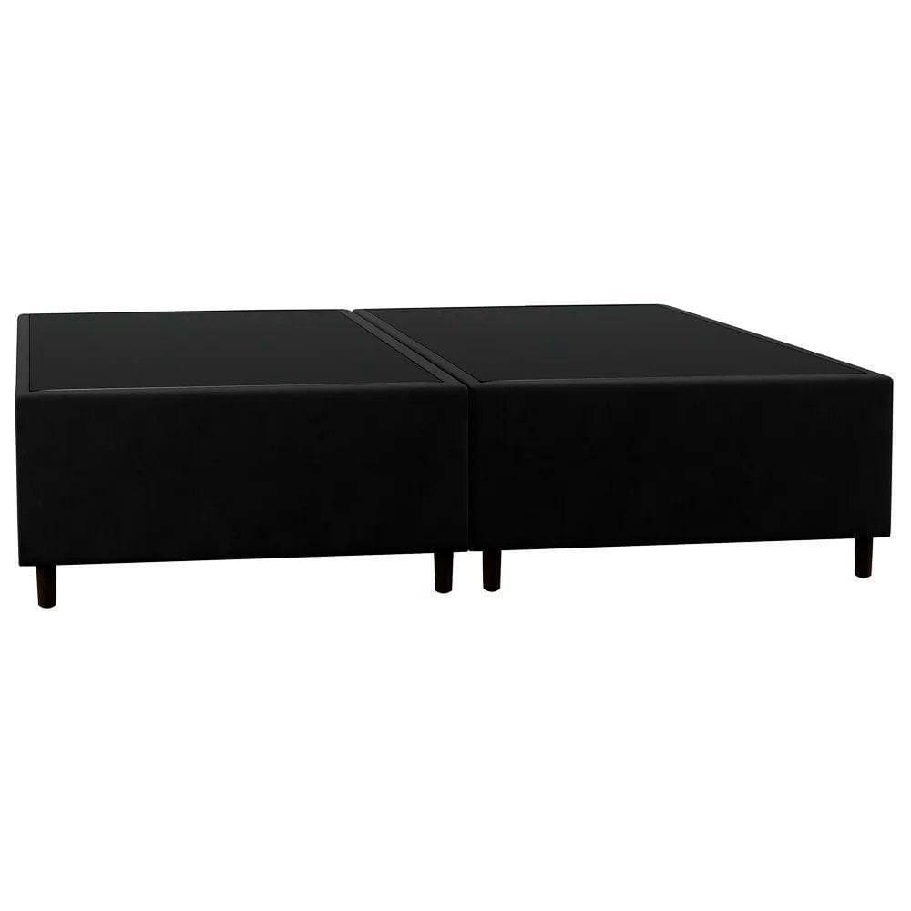 Base Cama Box Casal Queen 158cm Hit I02 Suede Preto