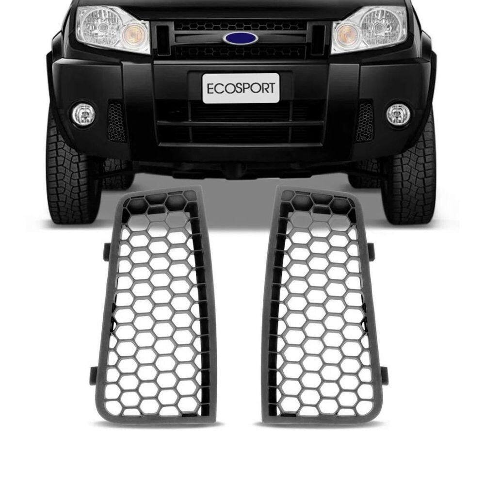 Par Moldura Da Grade Parachoque Ecosport Grafite