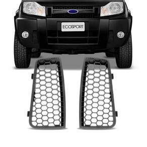 Par Moldura Da Grade Parachoque Ecosport Grafite