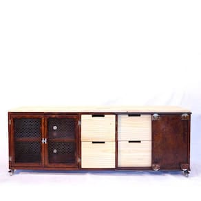 Rack para Tv Central Park Estilo Industrial Em Ferro 190cm