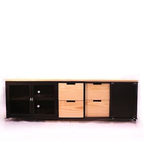 Rack para Tv Central Park Estilo Industrial Em Ferro 200cm
