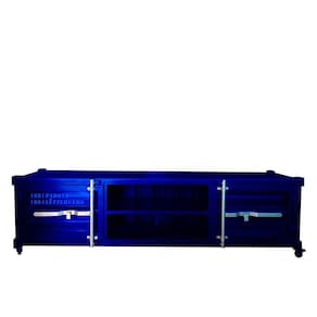 Rack para Tv Newark Estilo Industrial Em Ferro Azul 190cm