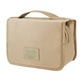Necessaire Com Gancho Para Viagem Estampa Lisa Jacki Design Creme