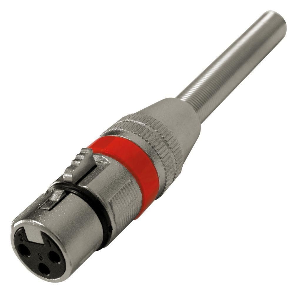 Plug Cannon Fêmea Vermelho Corpo Metálico Com Mola