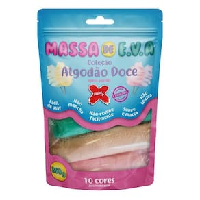 Massa De Eva 250g Com 10 Cores Candy