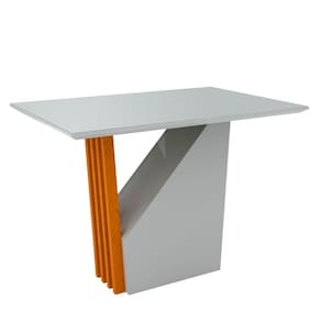 Mesa de Jantar 4 Lugares 1,20m Tampo De Madeira Com Vidro