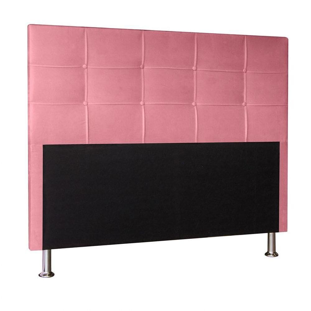 Cabeceira Queen 1,60m Roma Suede Rosa - Pallazio