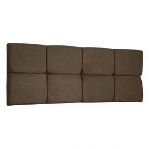 Cabeceira Painel Queen 1,60m Nina Suede Marrom - Pallazio