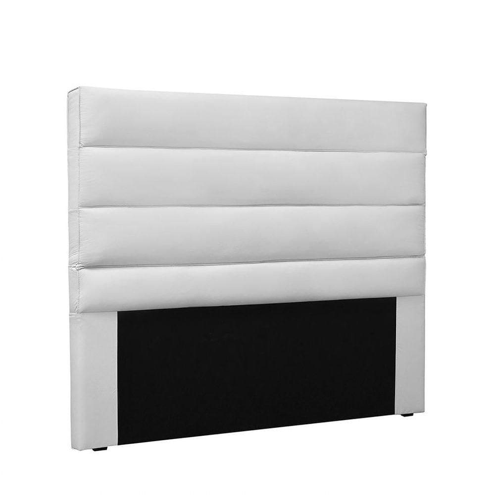 Cabeceira La Italiana para Cama Box King 195cm Corino Branco