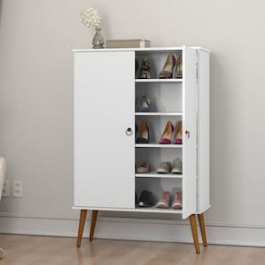 Sapateira 02 Portas Com Divisórias Spazio Branco Patrimar